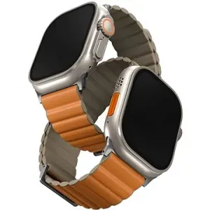 Uniq Revix Premium Edition Reversible Magnetic remienok na Apple Watch 49/45/44/42 mm oranžový/khaki
