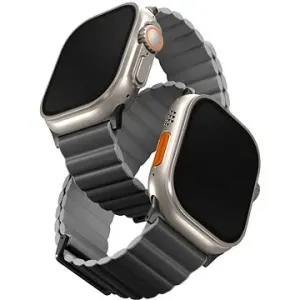 Uniq Revix Premium Edition Reversible Magnetic remienok na Apple Watch 49/45/44/42 mm tmavosivý/svetlosivý