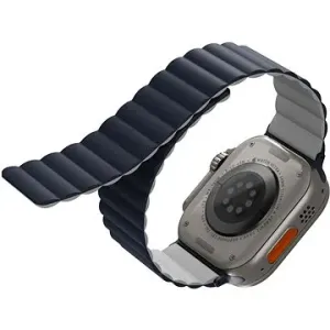 UNIQ Revix Reversible Magnetic remienok pre Apple Watch 42/44/45/Ultra 49 mm modrý/sivý