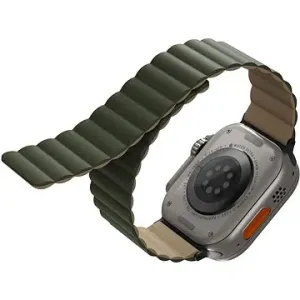 UNIQ Revix Reversible Magnetic remienok pre Apple Watch 42/44/45/Ultra 49 mm zelený/hnedý