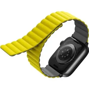 Uniq Revix Reversible Magnetic remienok pre Apple Watch 42/44/45/Ultra 49mm žltý/sivý