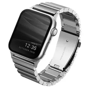 Uniq Strova Apple Watch článkový oceľový remienok 42/44/45/Ultra 49mm - Sterling strieborný