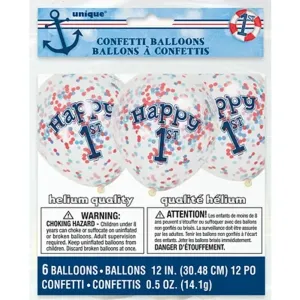 Balóniky prvý rok s konfetami