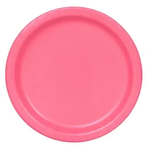 Tanieriky papierové ružové 23 cm, 8 ks