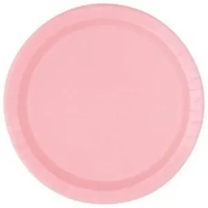 Tanieriky papierové svetlo ružové 23 cm, 8 ks