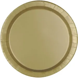 Tanieriky papierové zlaté 17 cm, 8 ks
