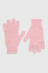 Detské vlnené rukavice United Colors of Benetton ružová farba #8948685