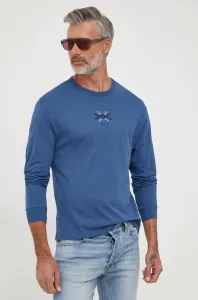 Bavlnené tričko s dlhým rukávom United Colors of Benetton s potlačou