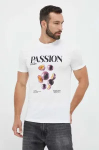 Bavlnené tričko United Colors of Benetton biela farba, s potlačou #8739267