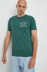 Bavlnené tričko United Colors of Benetton zelená farba, s nášivkou #7633753
