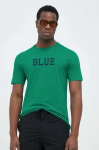 Bavlnené tričko United Colors of Benetton zelená farba, s potlačou #8734241
