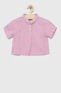 Detská bavlnená košeľa United Colors of Benetton ružová farba #8464407