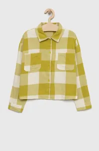 Detská bavlnená košeľa United Colors of Benetton zelená farba #6688174