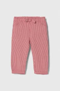 Detské bavlnené nohavičky United Colors of Benetton ružová farba, vzorované