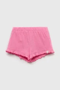 Detské krátke nohavice United Colors of Benetton ružová farba, jednofarebné #8642512