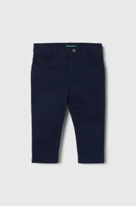 Detské nohavice United Colors of Benetton tmavomodrá farba, jednofarebné #8746416