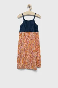 Dievčenské bavlnené šaty United Colors of Benetton oranžová farba, mini, áčkový strih #243794