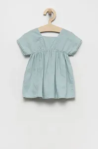 Dievčenské ľanové šaty United Colors of Benetton mini, áčkový strih #244440