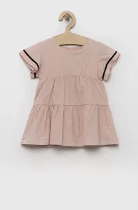 Dievčenské šaty United Colors of Benetton béžová farba, mini, áčkový strih