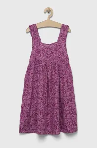 Dievčenské šaty United Colors of Benetton fialová farba, midi, áčkový strih