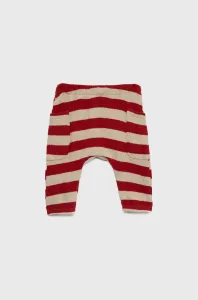 Nohavice pre bábätká United Colors of Benetton červená farba, vzorované #6491597