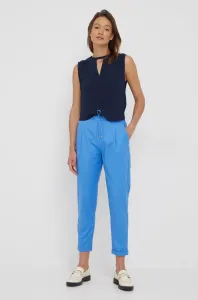 Nohavice United Colors of Benetton dámske, rovné, vysoký pás #242497