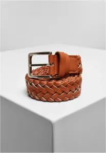 Urban Classics Braided Synthetic Leather Belt lightbrown - S/M
