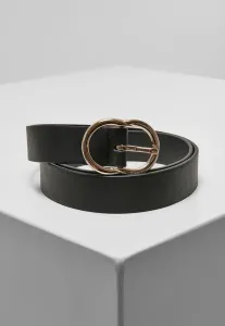 Urban Classics Small Ring Buckle Belt black/gold - S