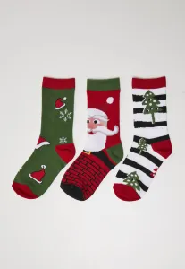Urban Classics Stripe Santa Christmas Socks 3-Pack multicolor - 43-46