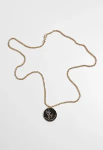 Urban Classics Pray Hands Coin Necklace gold - One Size