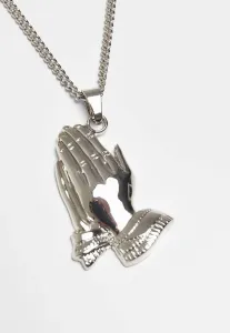 Urban Classics Pray Hands Necklace silver - One Size