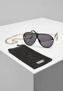 Urban Classics Sunglasses Naxos With Chain black/gold - One Size
