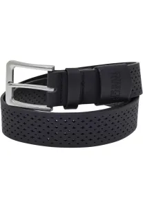 Perforated synthetic leather strap black