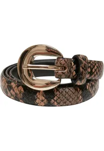 Urban Classics Snake Synthetic Leather Ladies Belt beige/black - L/XL