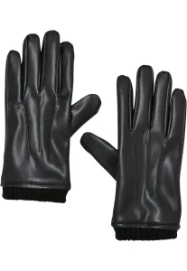 Urban Classics Synthetic Leather Basic Gloves black - S/M