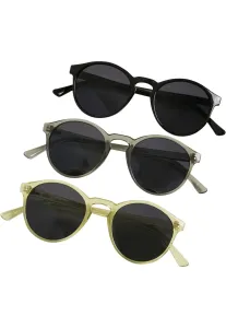 Urban Classics Sunglasses Cypress 3-Pack black/lightgrey/yellow - One Size