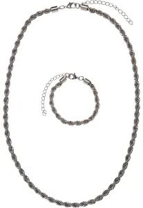 Charon necklace and bracelet set - silver colors