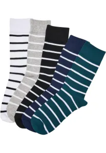Urban Classics Small Stripes Socks 5-Pack wintercolor - 35-38