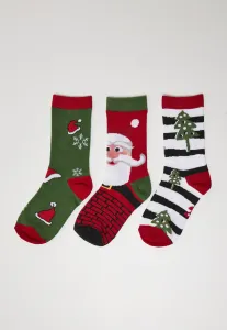 Urban Classics Stripe Santa Christmas Socks 3-Pack multicolor - 39-42