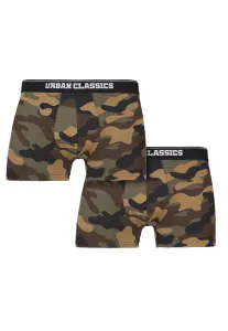 Urban Classics 2-Pack Camo Boxer Shorts dark camo - Size:L