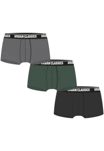 Urban Classics Boxer Shorts 3-Pack grey+darkgreen+black - Size:5XL