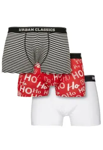 Urban Classics Boxer Shorts 3-Pack hohoho aop+blk/wht+wht - Size:3XL