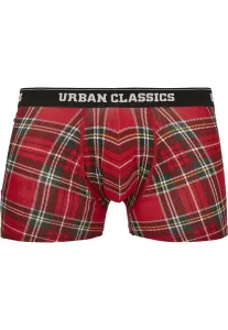 Urban Classics Boxer Shorts 3-Pack red plaid aop+moose aop+blk - Size:XL