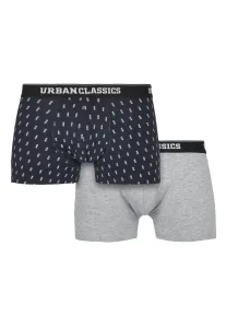 Urban Classics Men Boxer Shorts Double Pack small pineapple aop+grey - Size:S