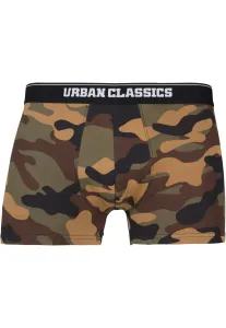 Urban Classics Organic Boxer Shorts 5-Pack wd camo+grn+blk+grey+sw camo - Size:S