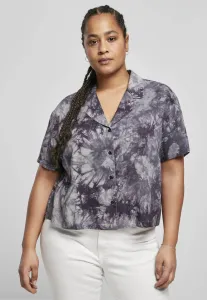 Urban Classics Ladies Viscose Tie Dye Resort Shirt dark - Size:XL