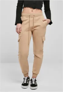 Urban Classics Ladies Cargo Sweat Pants unionbeige - Size:XXL