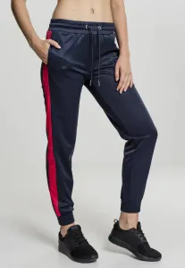 Urban Classics Ladies Cuff Track Pants navy/fire red - Size:S