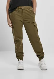 Urban Classics Ladies High Waist Cargo Jogging Pants summerolive - Size:L