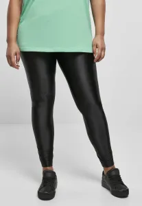 Urban Classics Ladies Highwaist Shiny Metallic Leggings black - Size:3XL